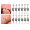 Magnetic Clasps Connector Jewelry Necklace Bracelet Clasp 12 Silver