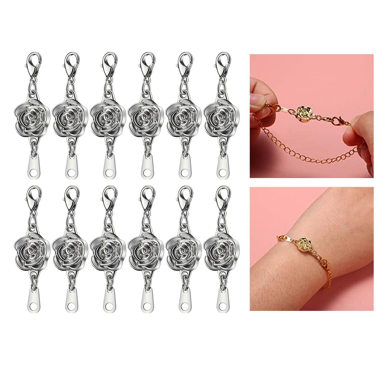 Magnetic Clasps Connector Jewelry Necklace Bracelet Clasp 12 Silver