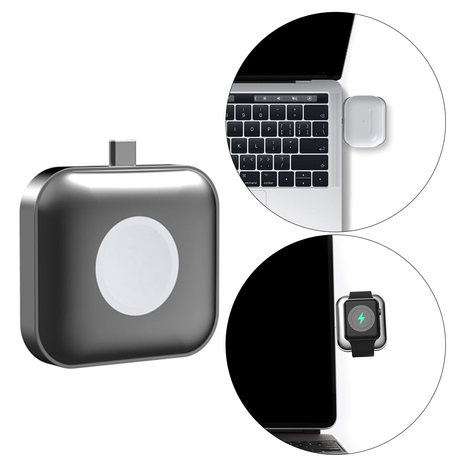 2 In 1 USB-C Watch Charger Compatible for Apple Watch SE 6 5 4 3 2 1 Travel