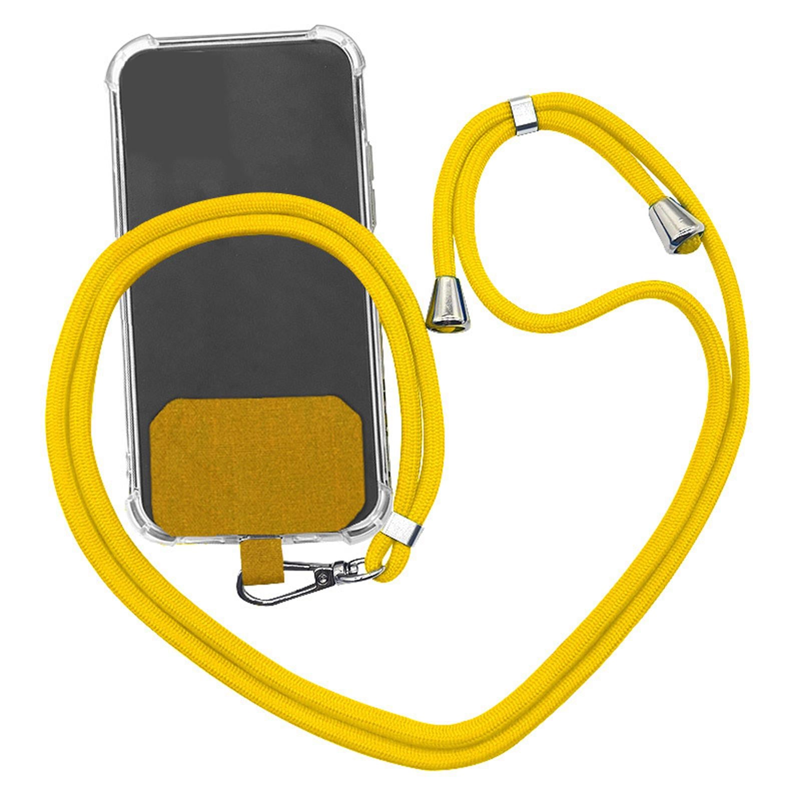 Detachable Adjustable Mobile Phone Lanyard Neck Strap Yellow