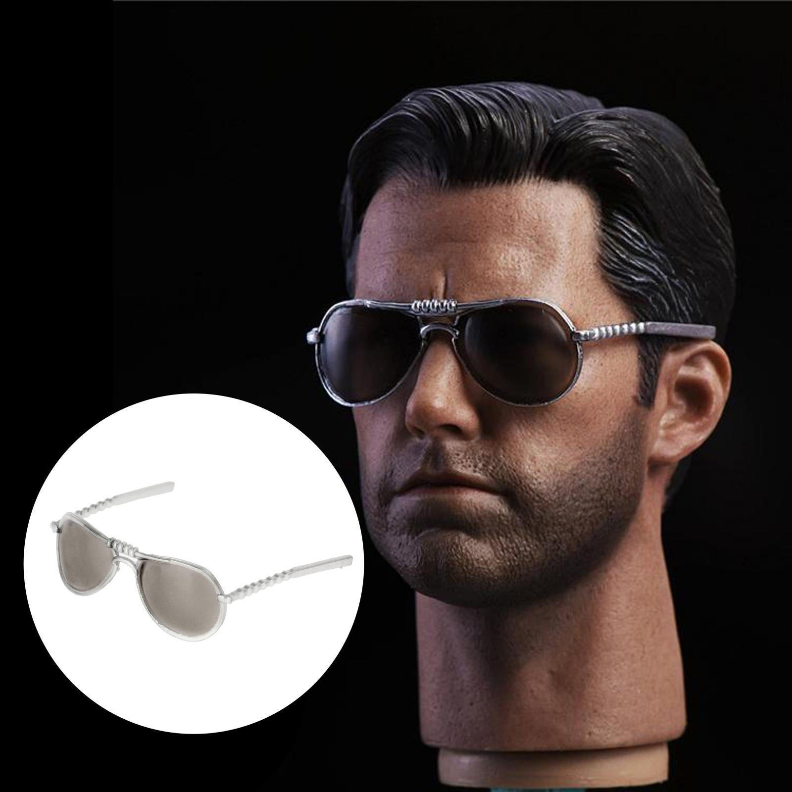 1/6 Scale Fashion Round Sunglasses for 12inches Action Figures D02 Silver