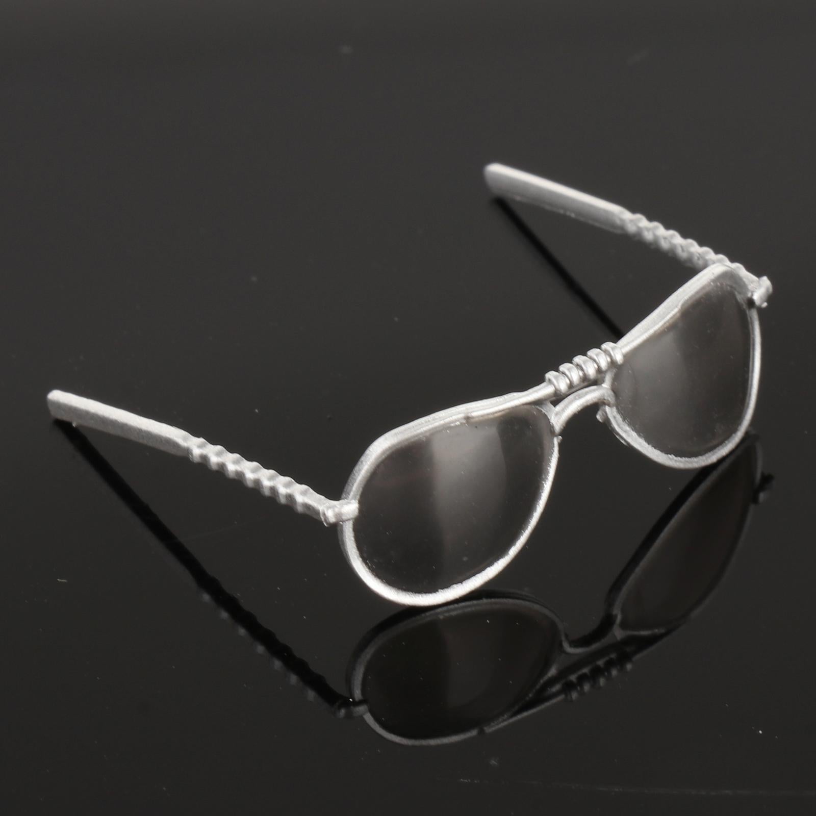 1/6 Scale Fashion Round Sunglasses for 12inches Action Figures D02 Silver