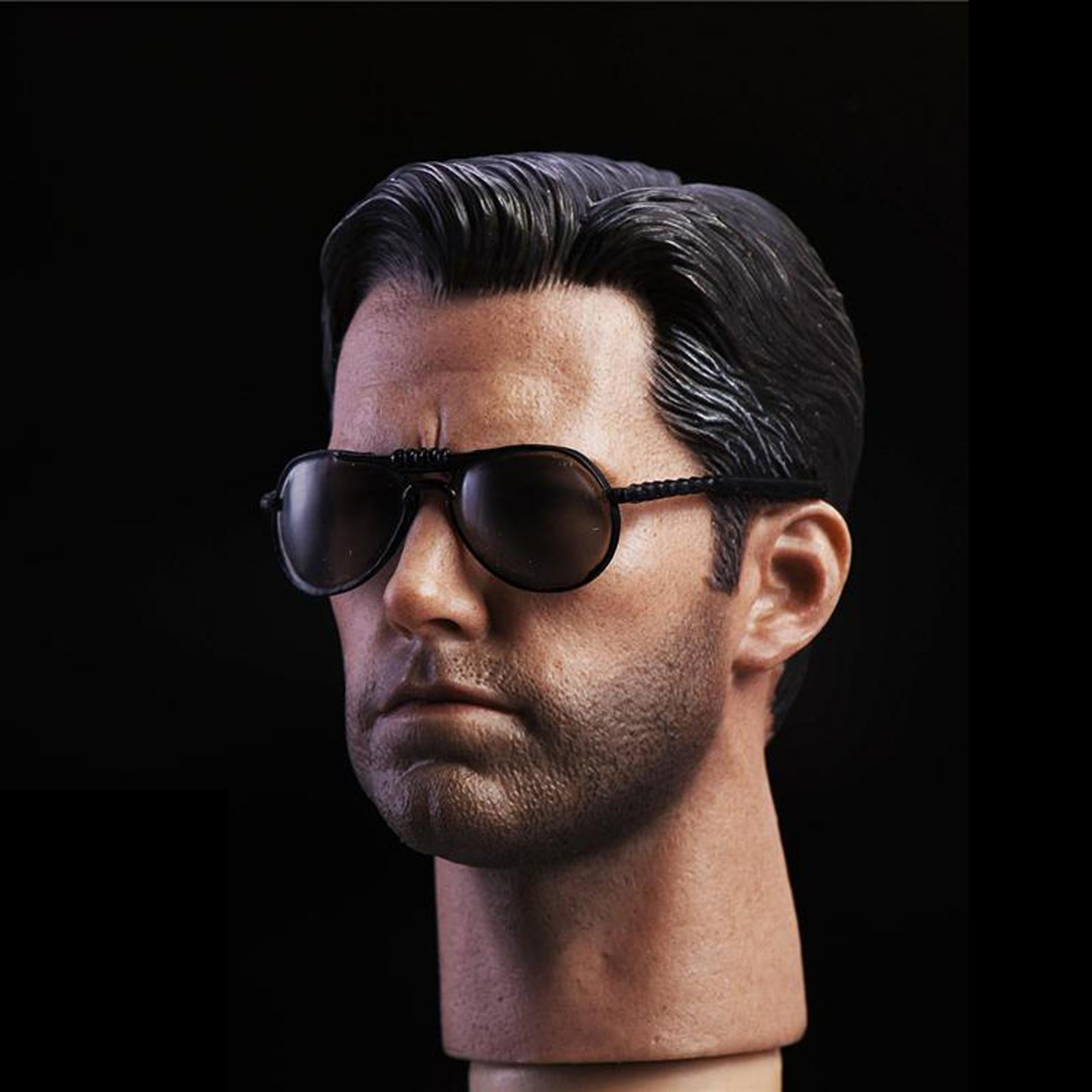 1/6 Scale Fashion Round Sunglasses for 12inches Action Figures D01 Black