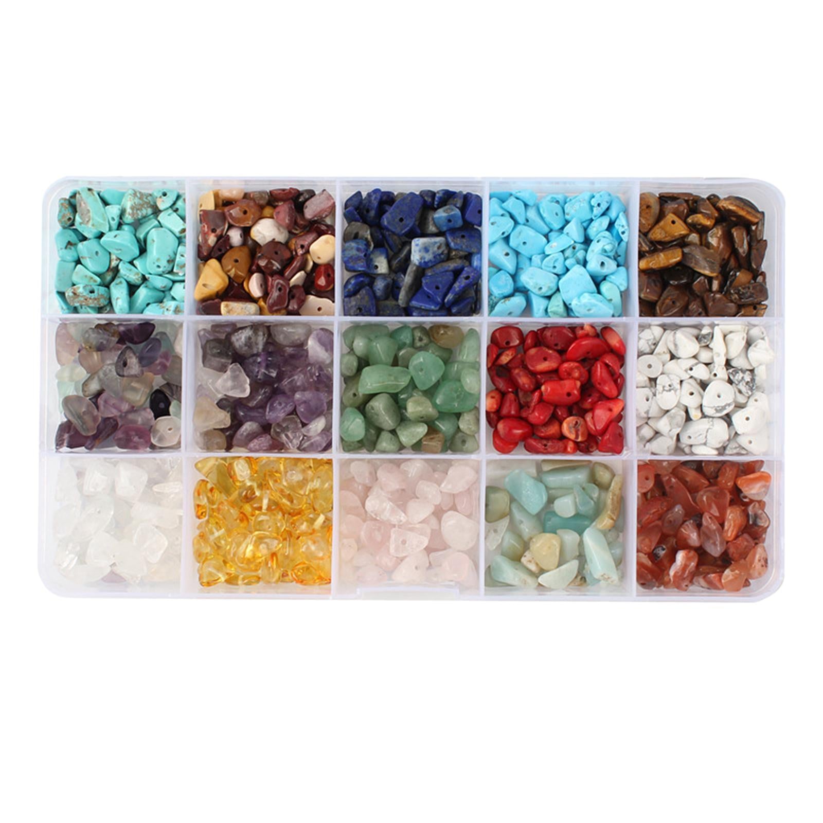 Natural Gemstone Chips Bead Assorted Irregular Crystal Drilled Loose Beads B