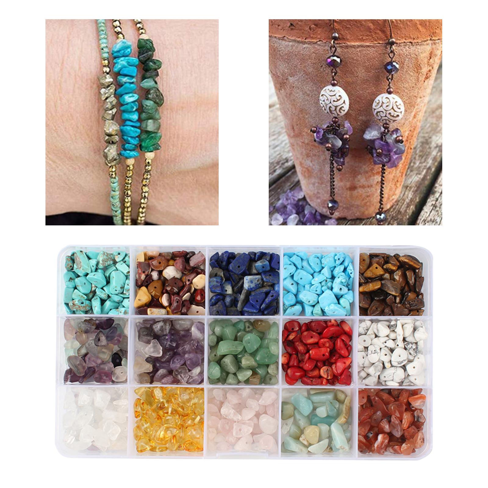 Natural Gemstone Chips Bead Assorted Irregular Crystal Drilled Loose Beads B