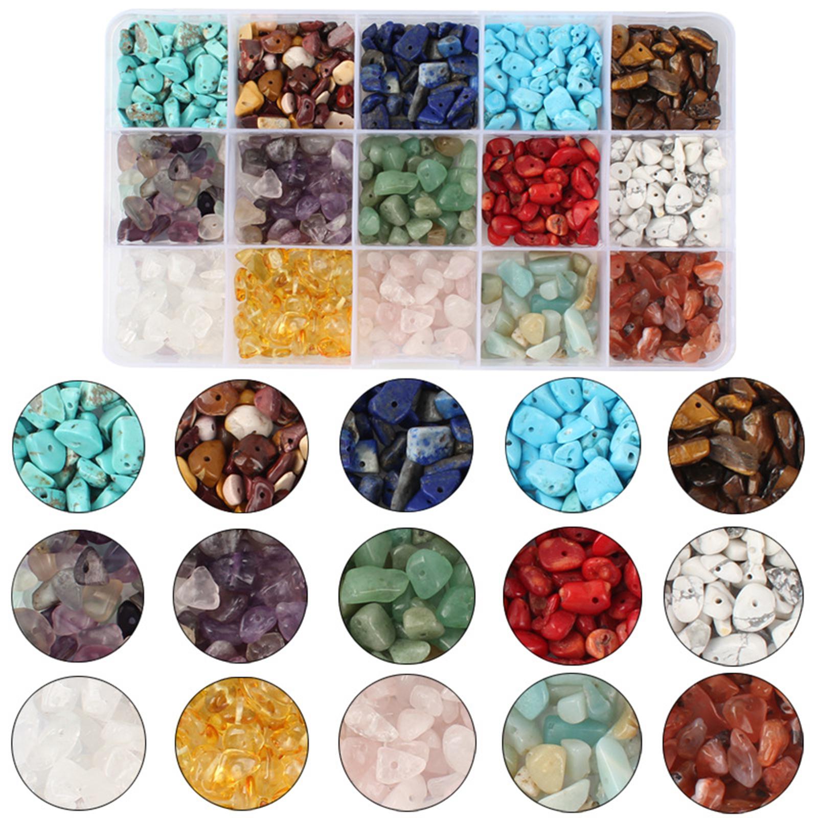 Natural Gemstone Chips Bead Assorted Irregular Crystal Drilled Loose Beads B