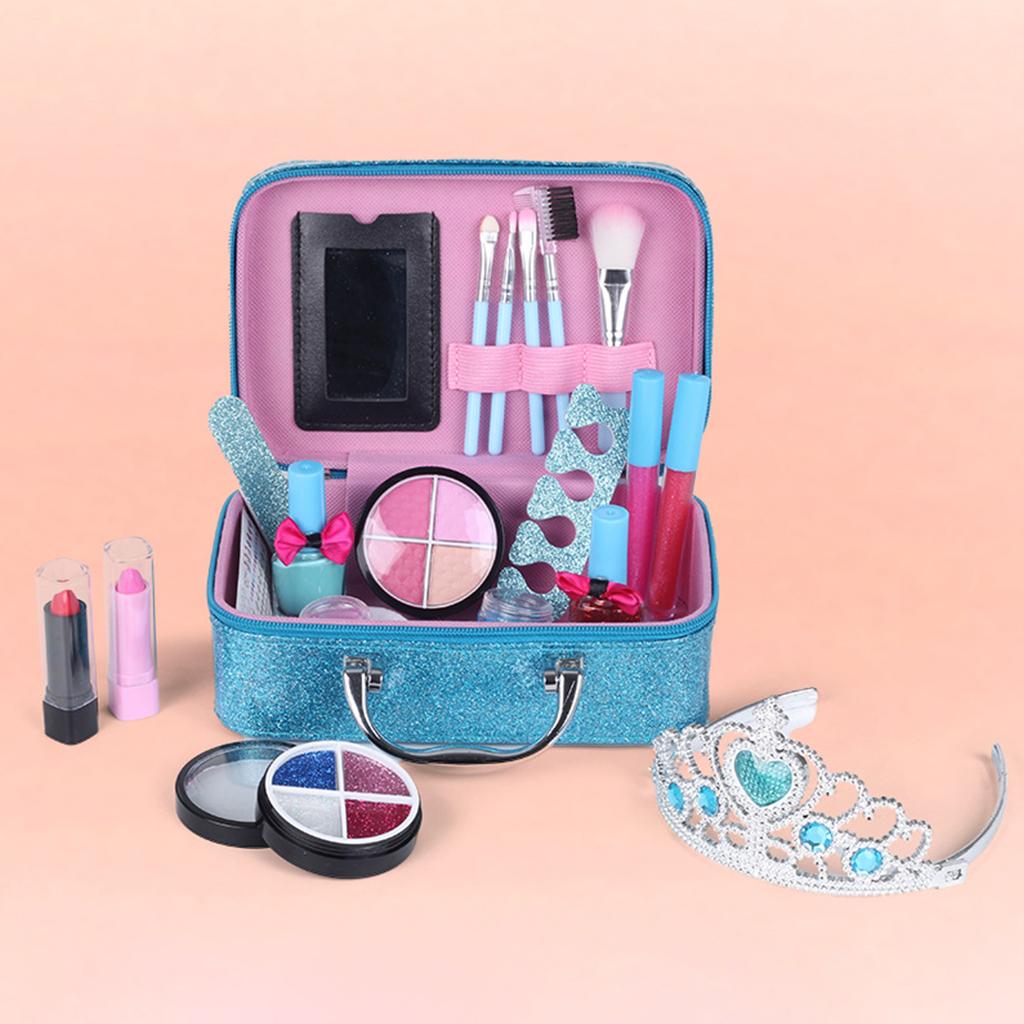 Kids Fun Pretend Fashion Makeup Set for Little Girl Lipstick Cosmetics A