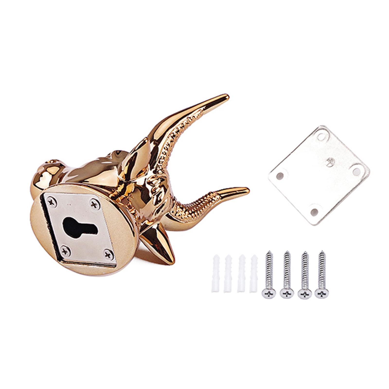 Gold Guitar Wall Hanger Bull Head Electric Guitar Holder Storage Display