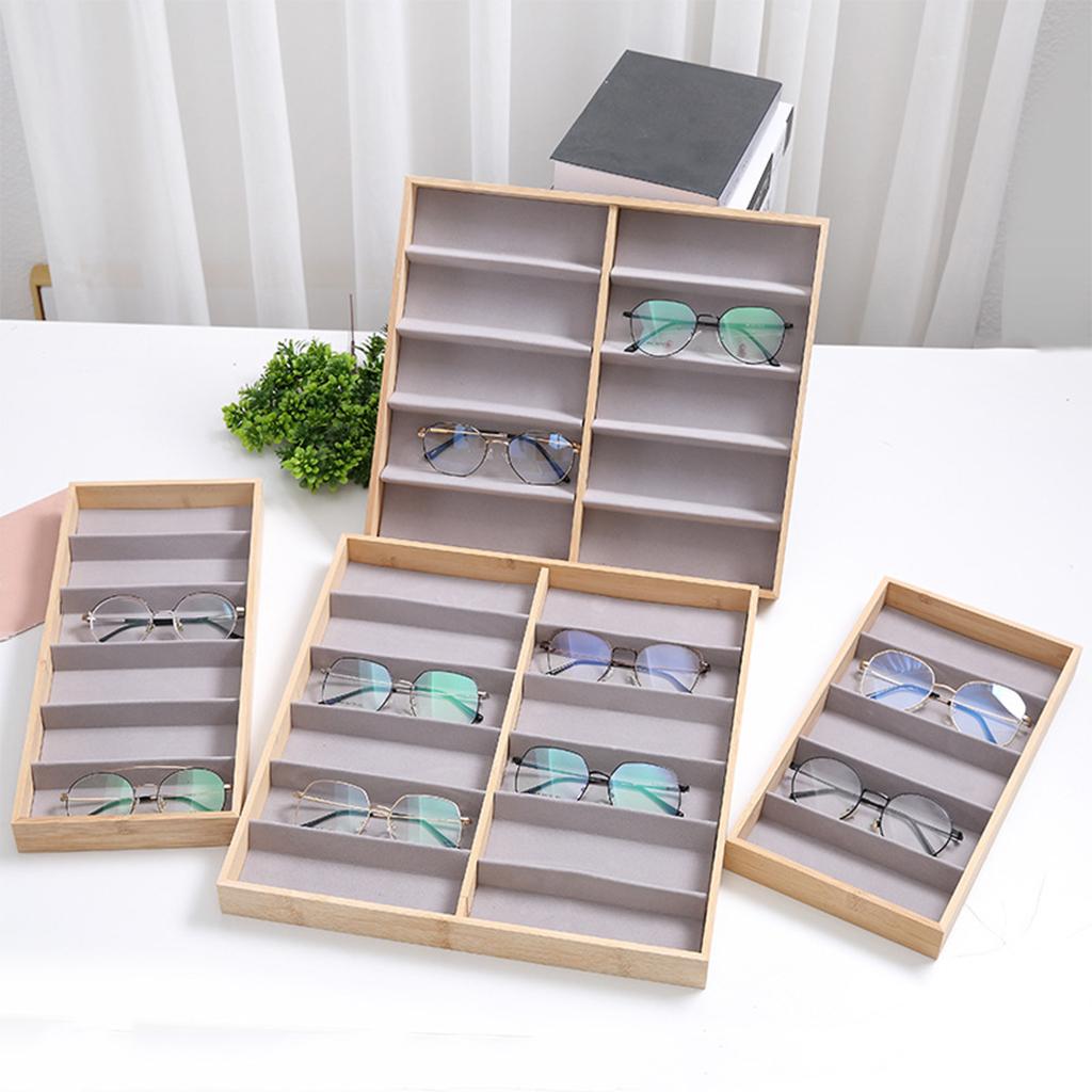 Eyeglasses Sunglasses Storage Display Tray Case Stand Holder Box 5 Slot