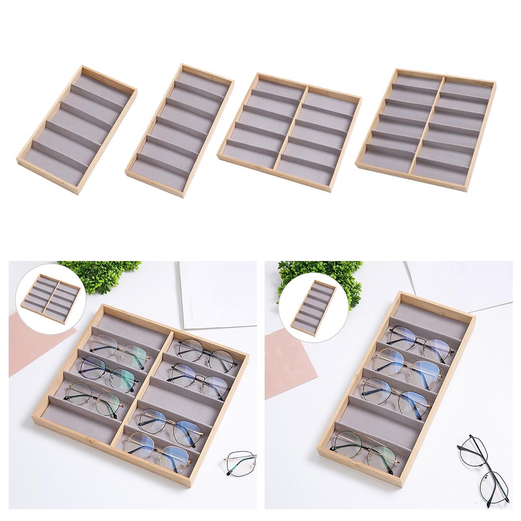 Eyeglasses Sunglasses Storage Display Tray Case Stand Holder Box 5 Slot