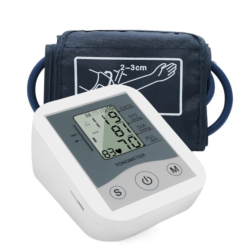 Accurate LCD Display Blood Pressure Monitor BP Monitor Pulse Rate Monitor Gray