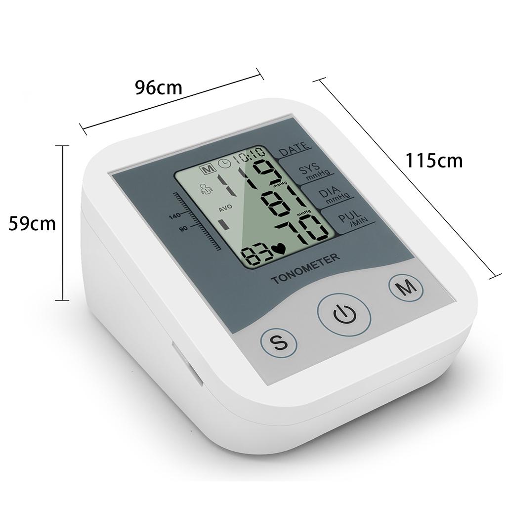 Accurate LCD Display Blood Pressure Monitor BP Monitor Pulse Rate Monitor Gray