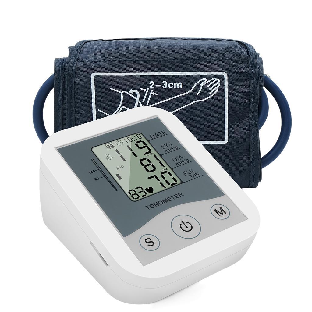 Accurate LCD Display Blood Pressure Monitor BP Monitor Pulse Rate Monitor Gray