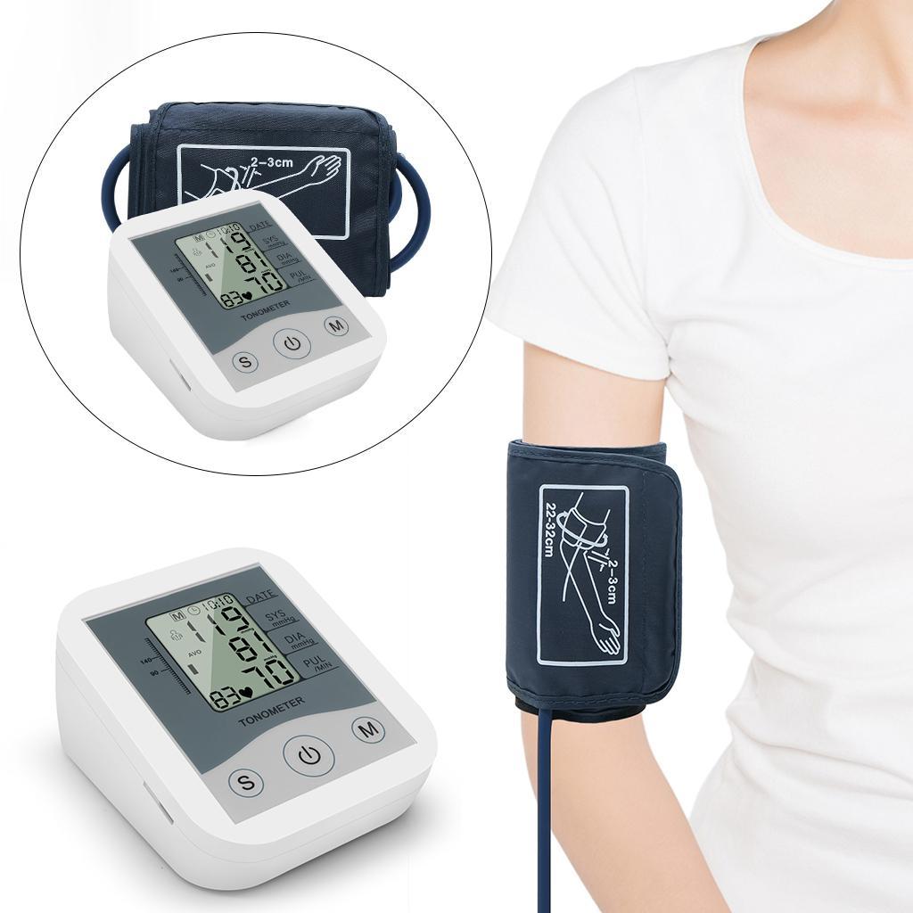 Accurate LCD Display Blood Pressure Monitor BP Monitor Pulse Rate Monitor Gray