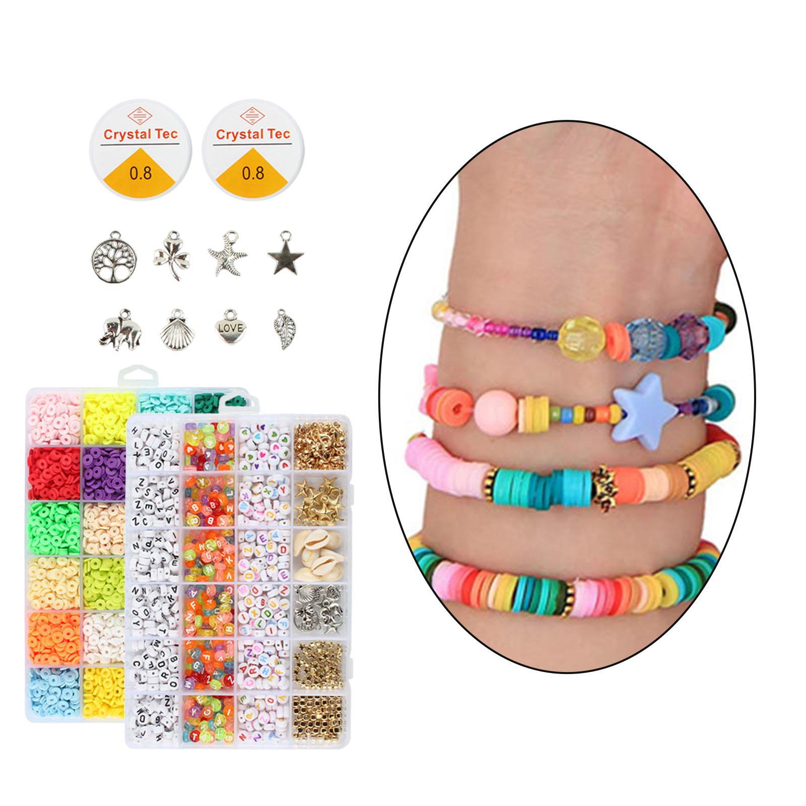 1Box Polymer Clay Beads DIY Bracelets Anklet Jewelry Making Earring Finding