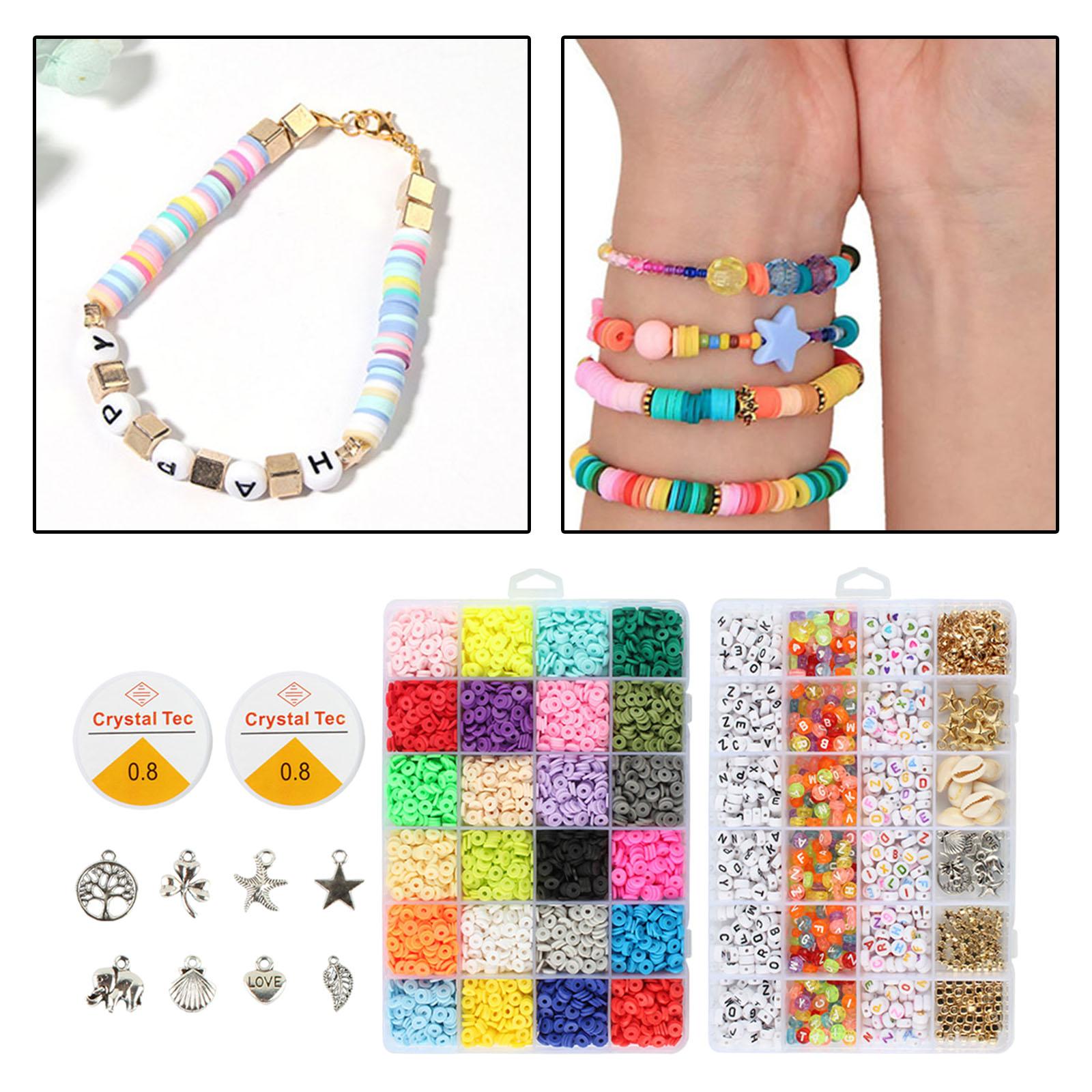 1Box Polymer Clay Beads DIY Bracelets Anklet Jewelry Making Earring Finding