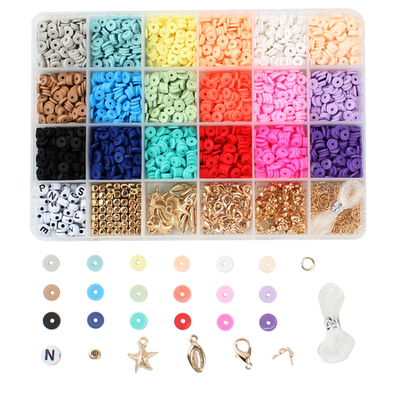 1Box 6mm Polymer Clay Beads Charms DIY Necklaces Jewelry Making Finding