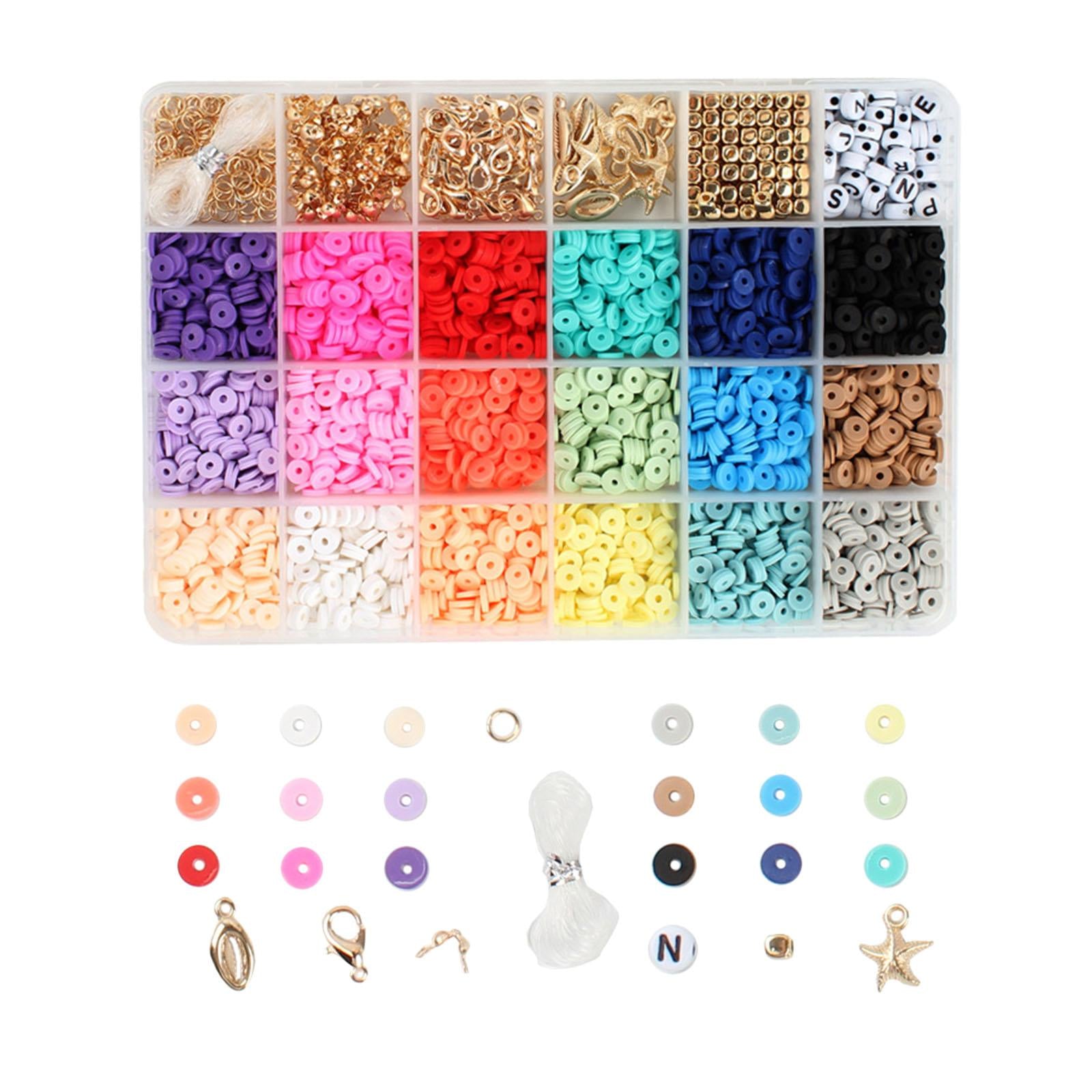 1Box 6mm Polymer Clay Beads Charms DIY Necklaces Jewelry Making Finding