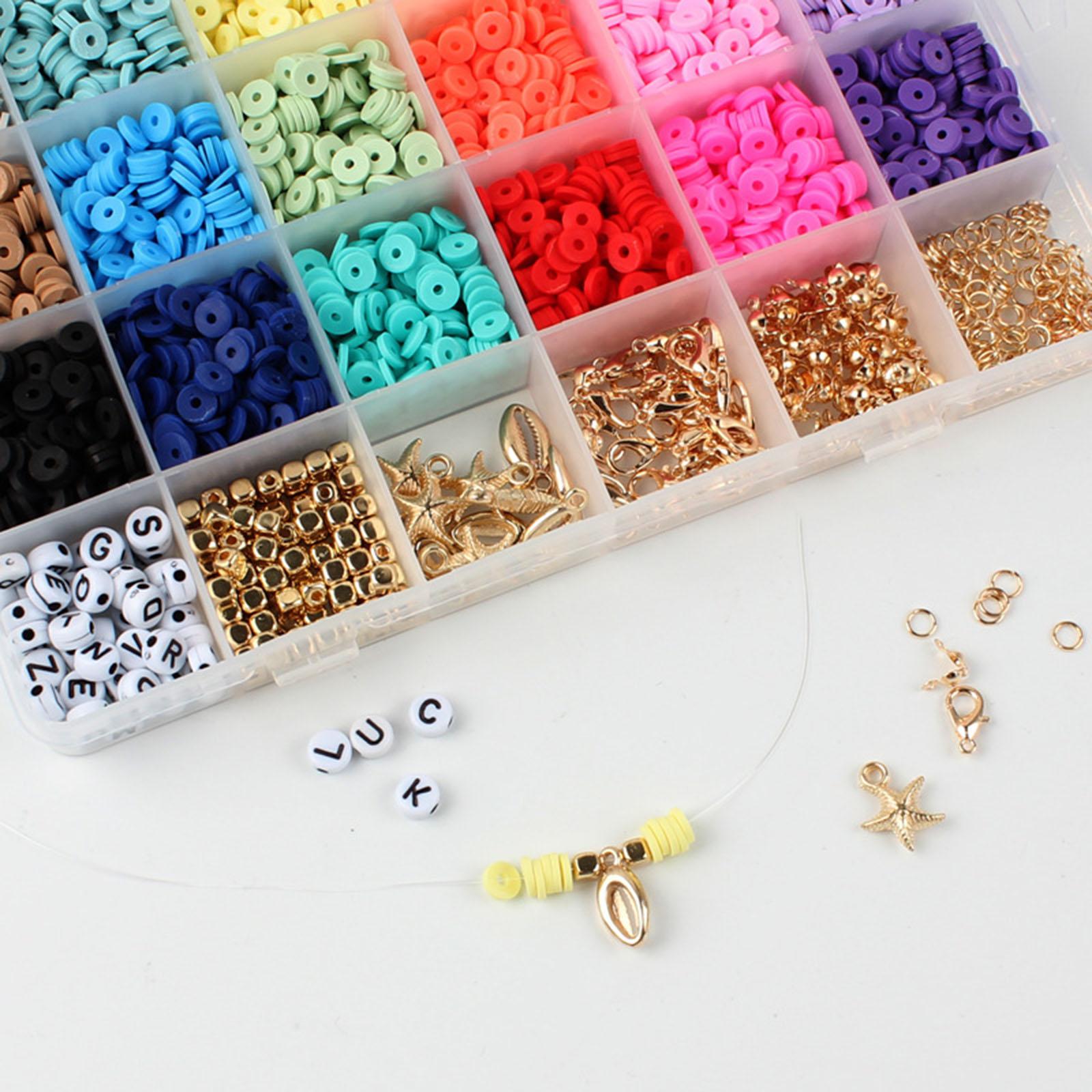 1Box 6mm Polymer Clay Beads Charms DIY Necklaces Jewelry Making Finding