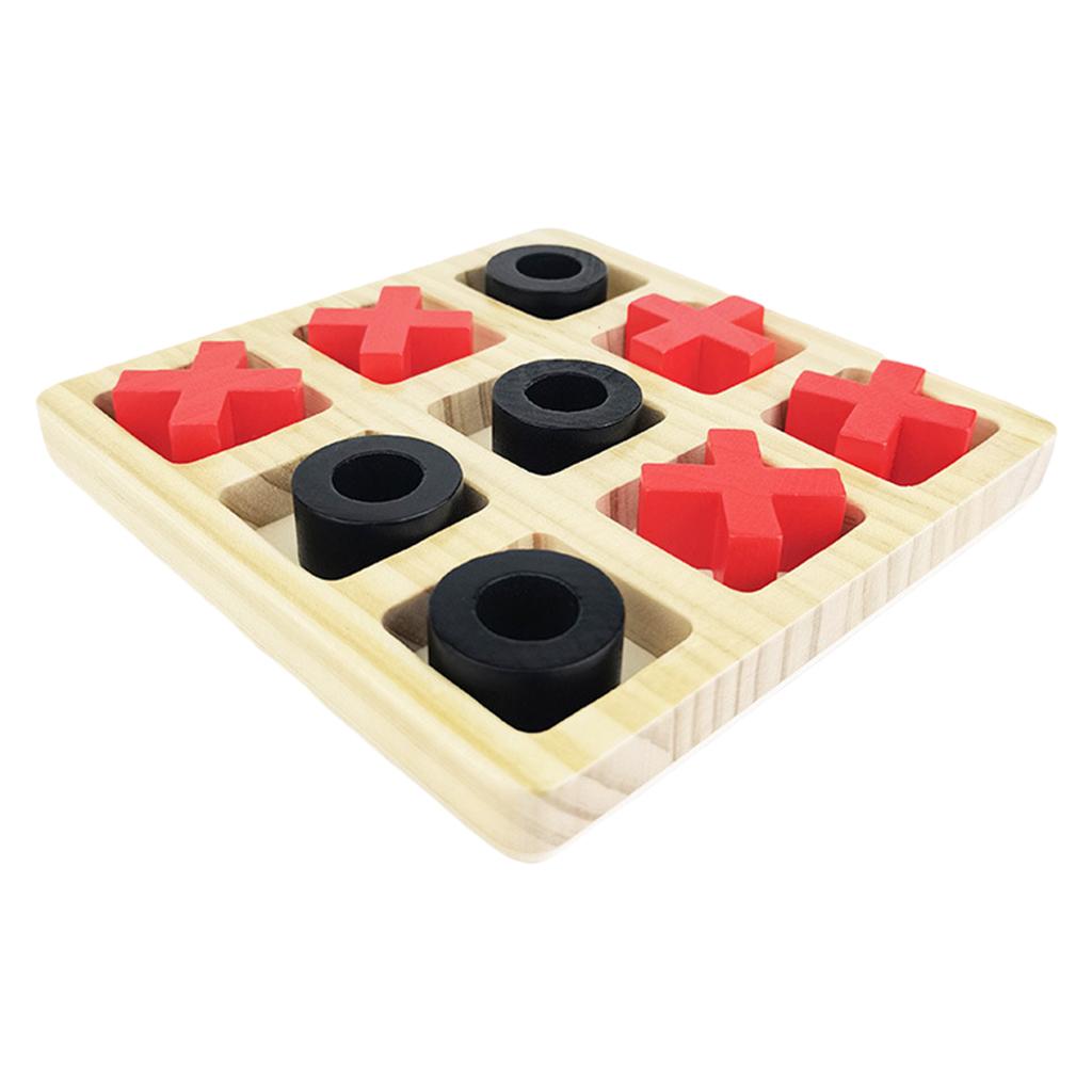 Noughts and Crosses Puzzle Board X O Chess Pieces Family Board Game