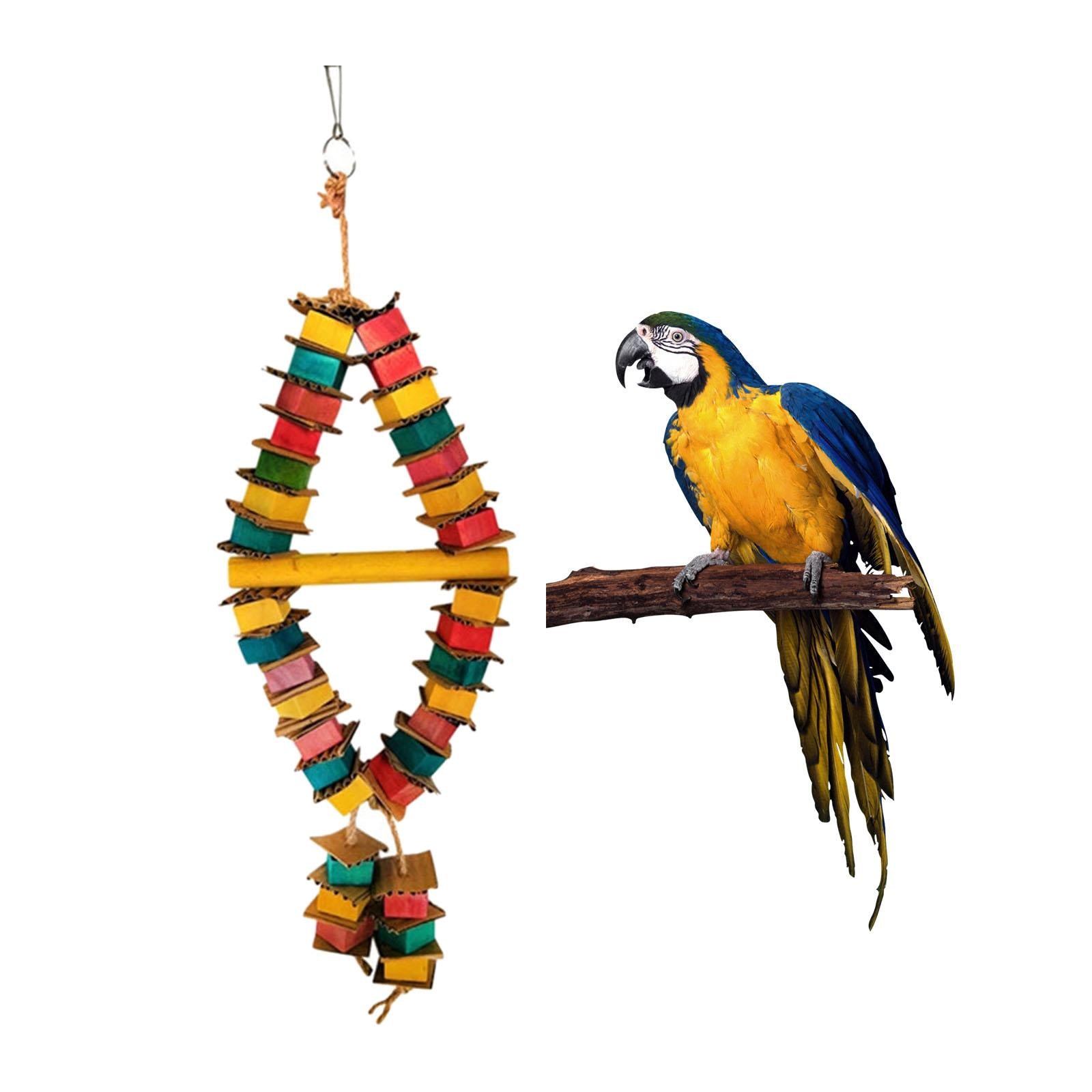 Bird Chewing Toy Colorful Bird Cage Parrot Bite Toys Pet Supplies 2-String