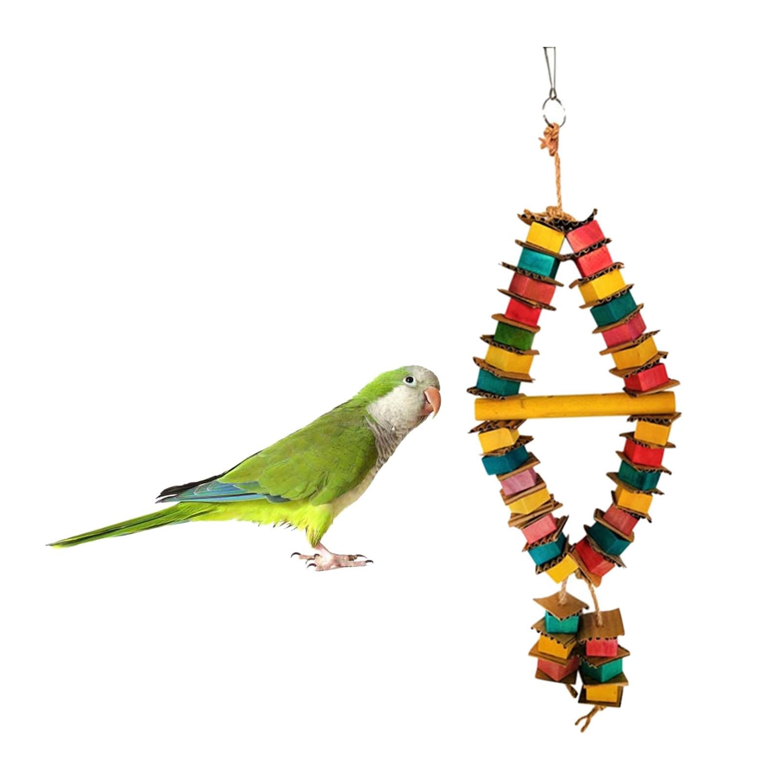 Bird Chewing Toy Colorful Bird Cage Parrot Bite Toys Pet Supplies 2-String