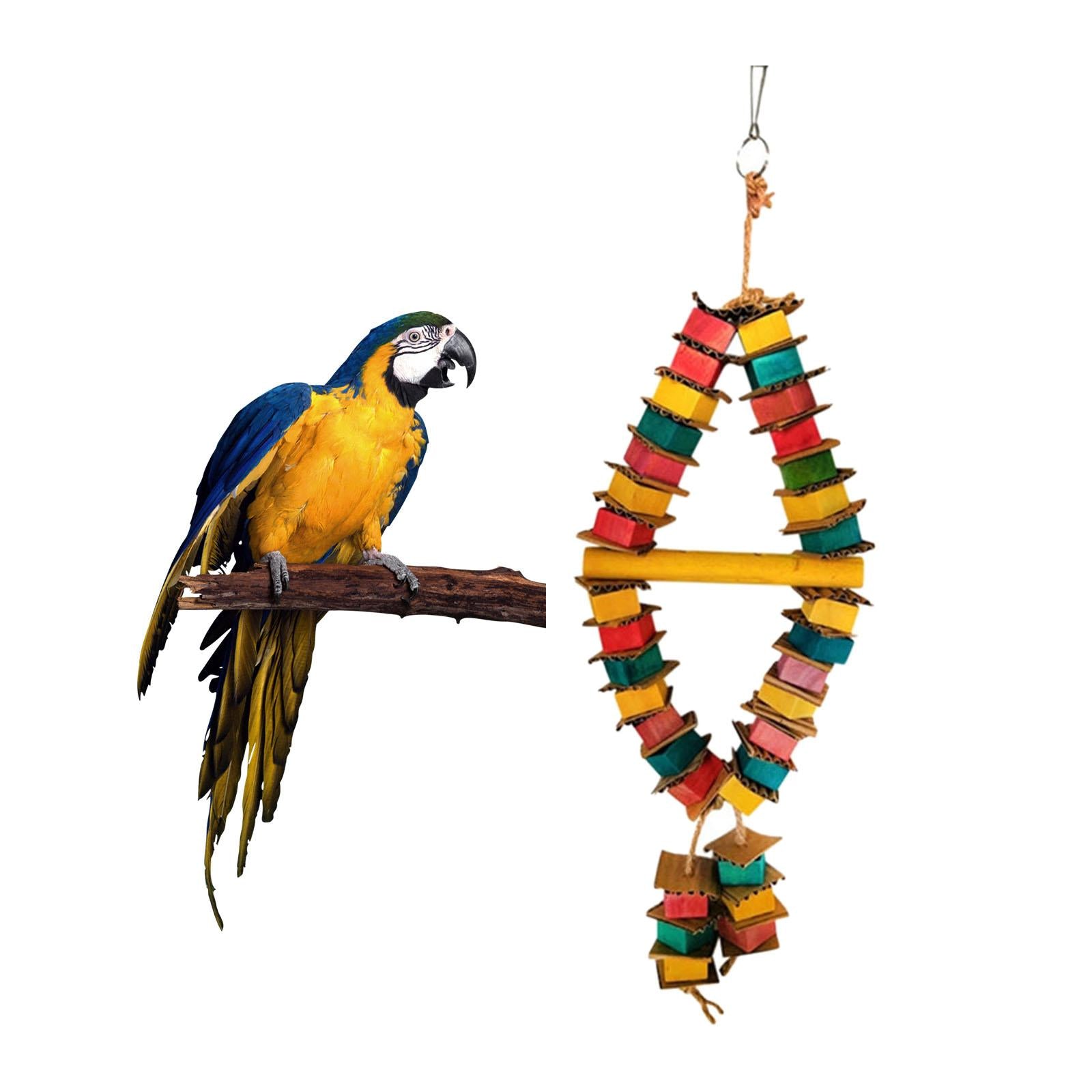 Bird Chewing Toy Colorful Bird Cage Parrot Bite Toys Pet Supplies 2-String