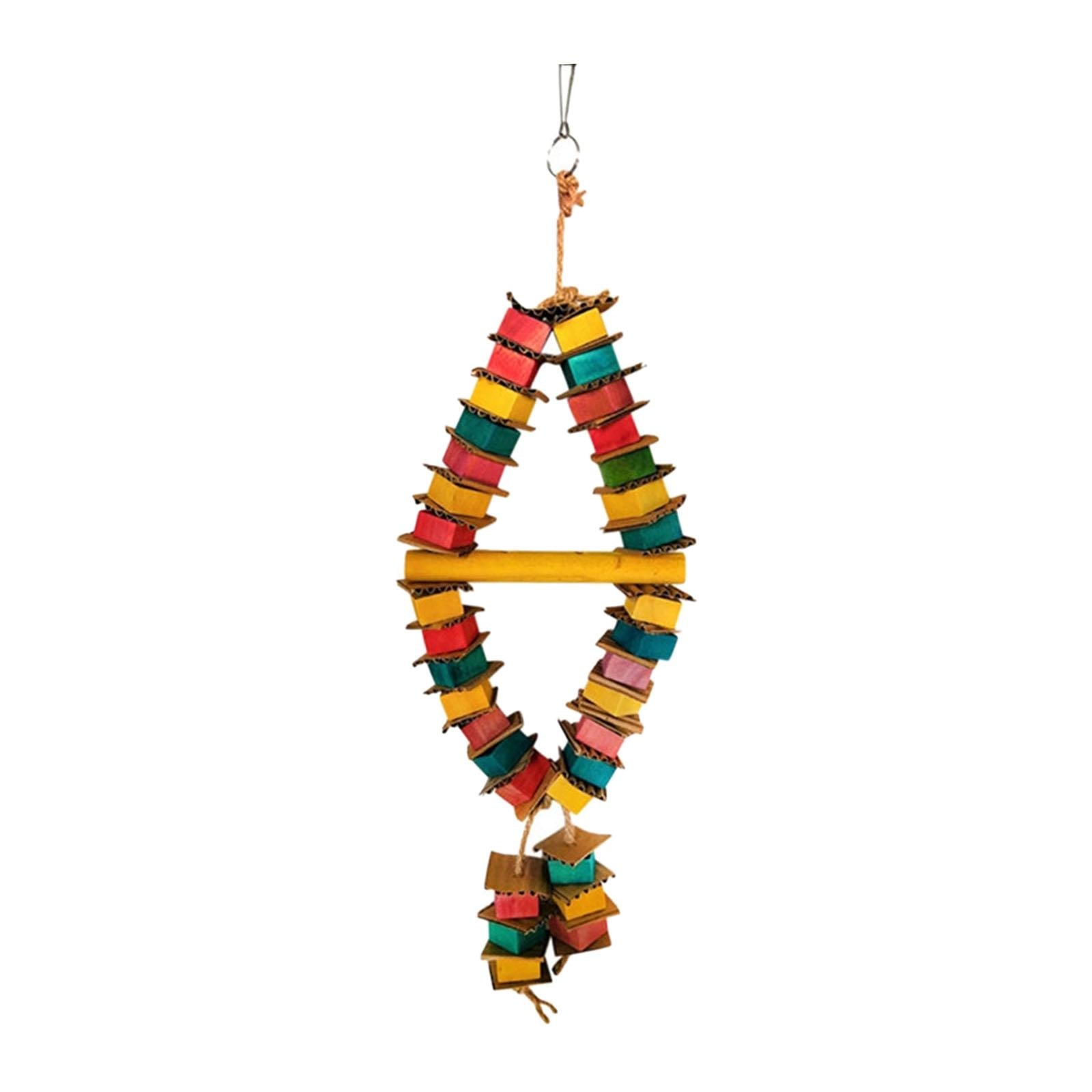 Bird Chewing Toy Colorful Bird Cage Parrot Bite Toys Pet Supplies 2-String