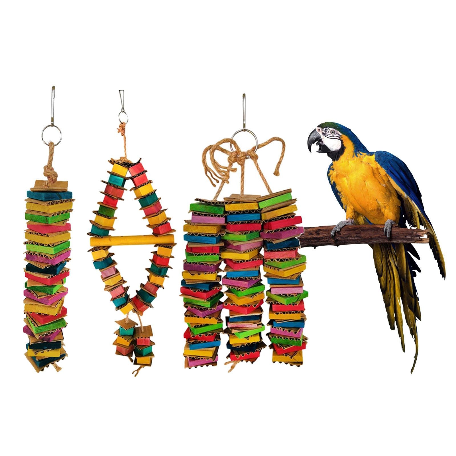 Bird Chewing Toy Colorful Bird Cage Parrot Bite Toys Pet Supplies 1-String