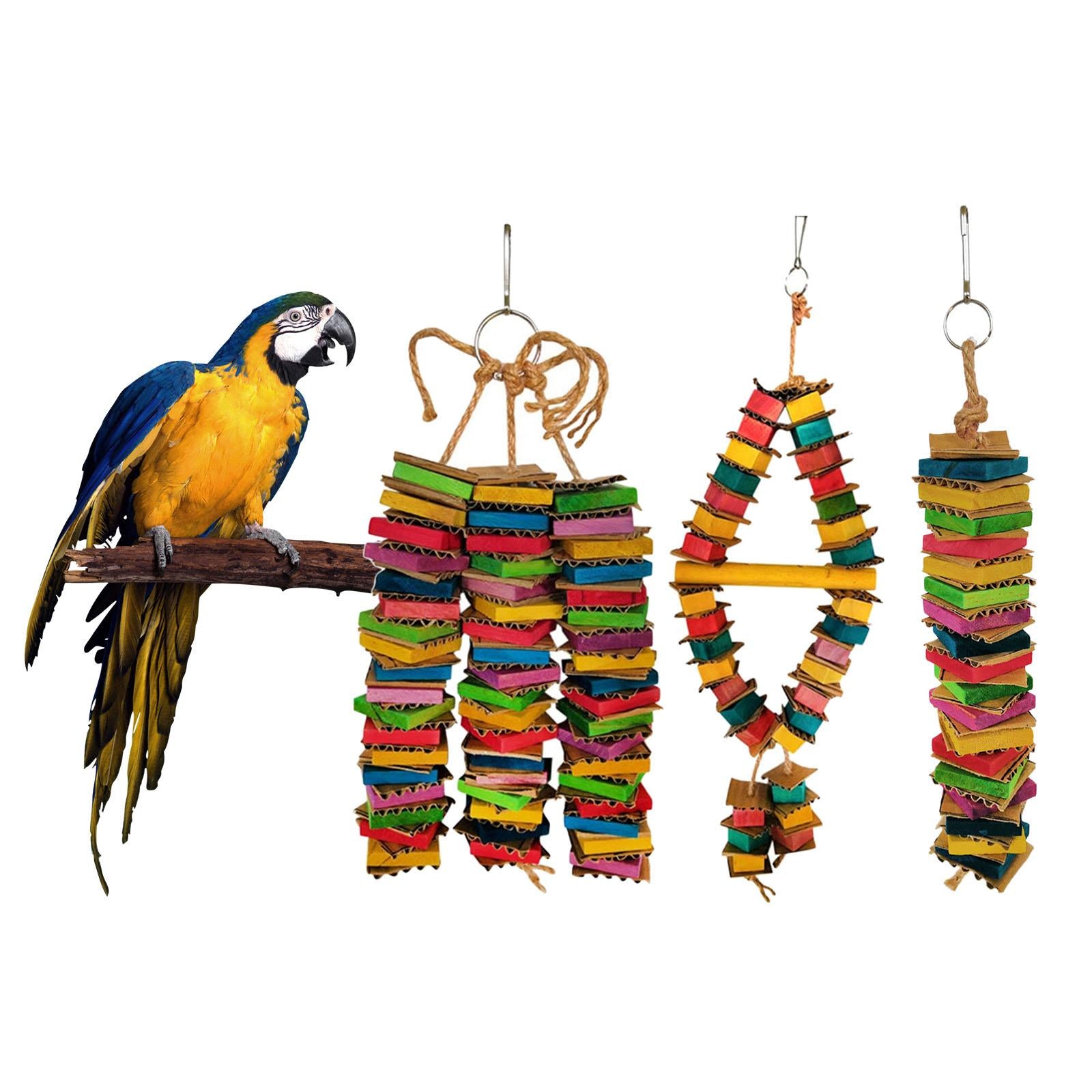 Bird Chewing Toy Colorful Bird Cage Parrot Bite Toys Pet Supplies 1-String