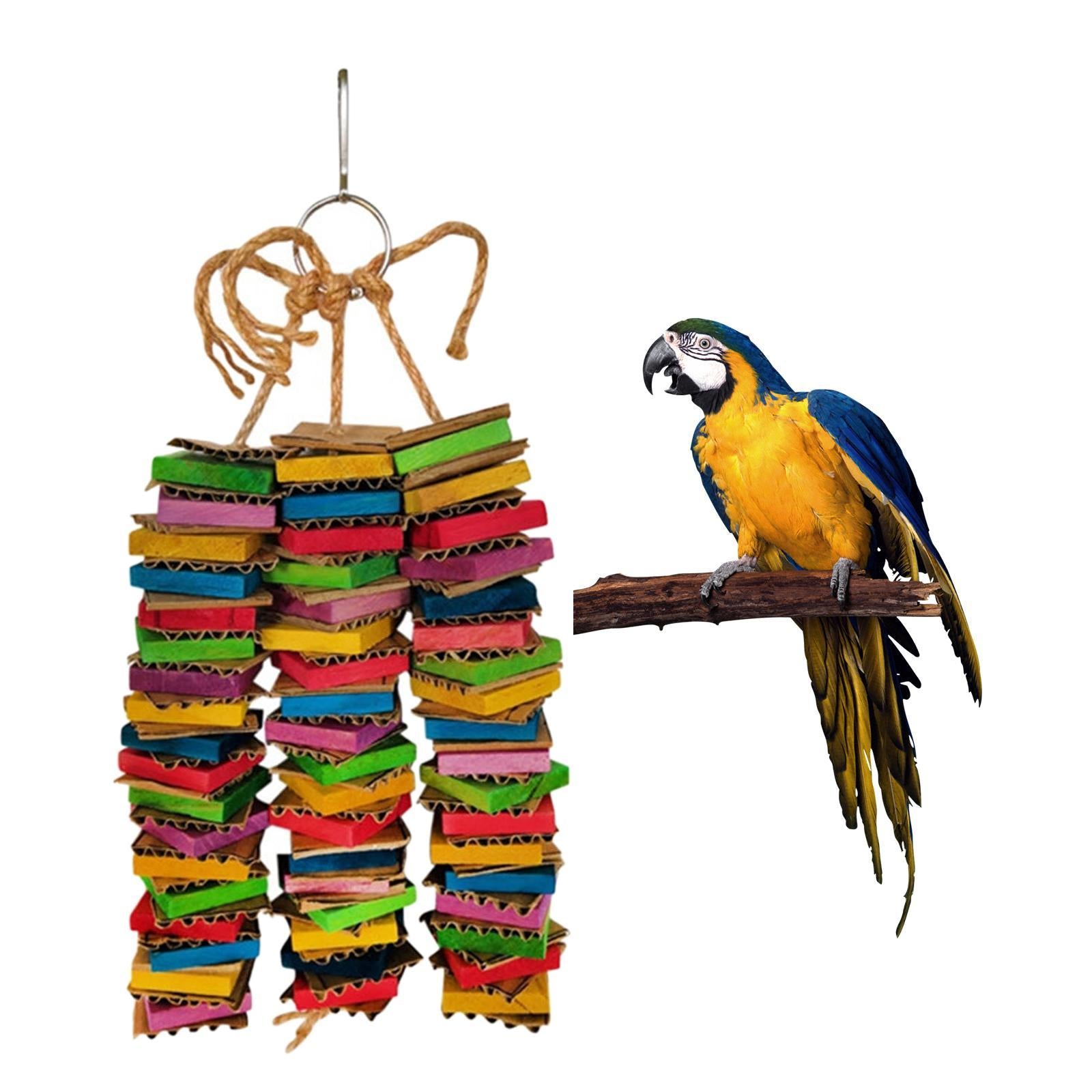 Bird Chewing Toy Colorful Bird Cage Parrot Bite Toys Pet Supplies 3-String