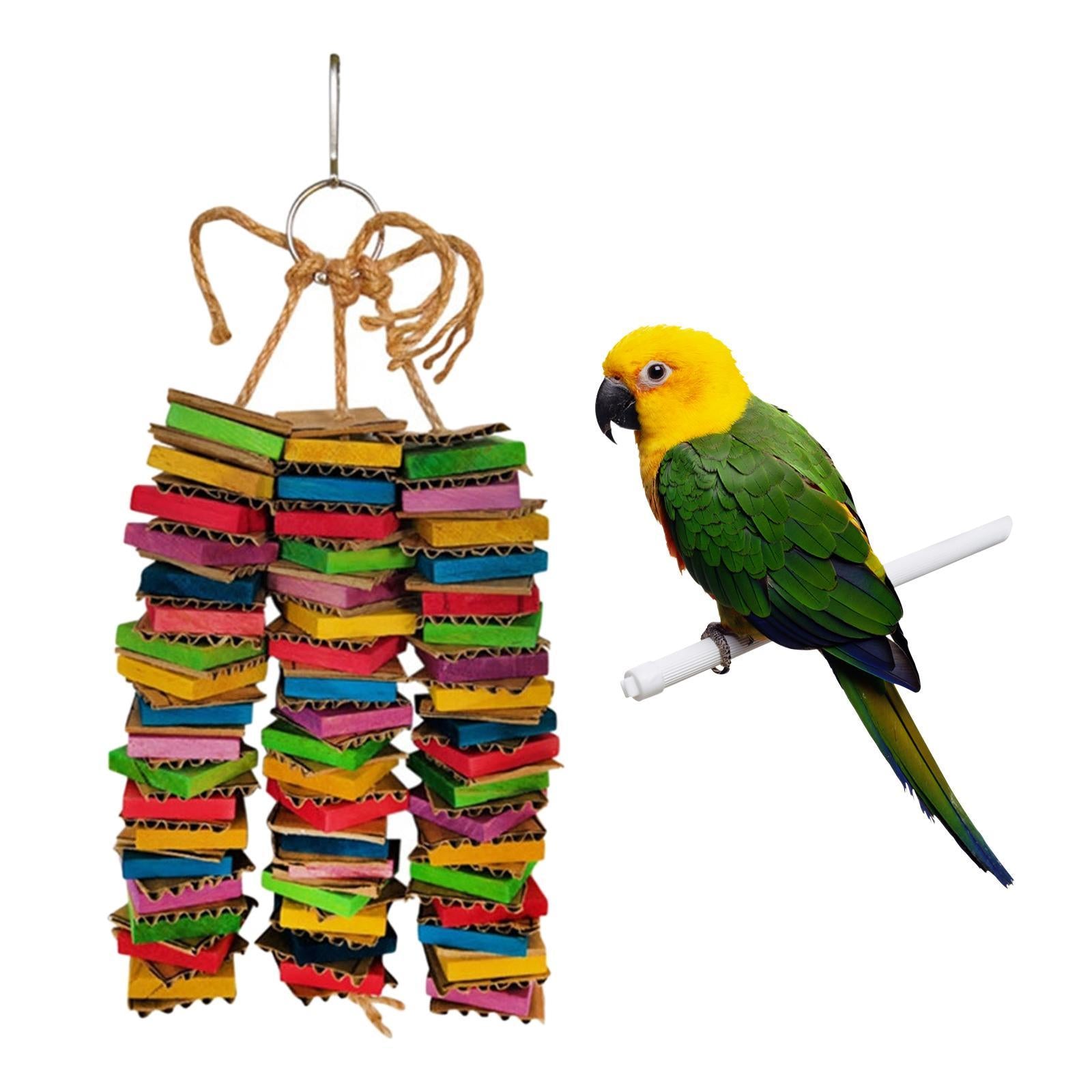 Bird Chewing Toy Colorful Bird Cage Parrot Bite Toys Pet Supplies 3-String