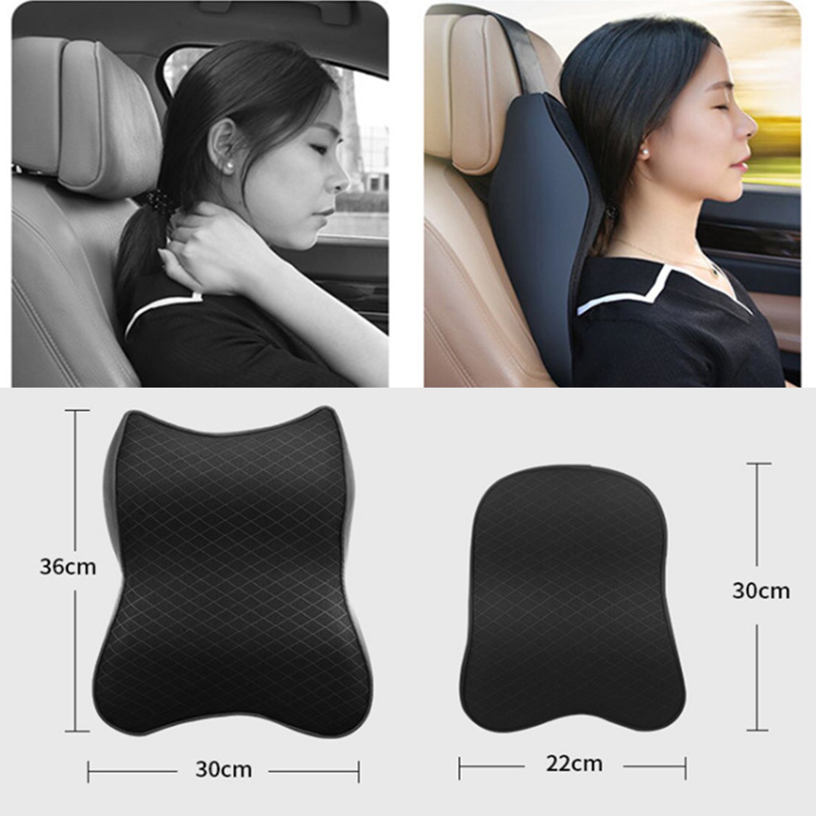 Car Neck Cushion for Driving Neck Pillow Headrest Cushion 3D Soft  Beige L