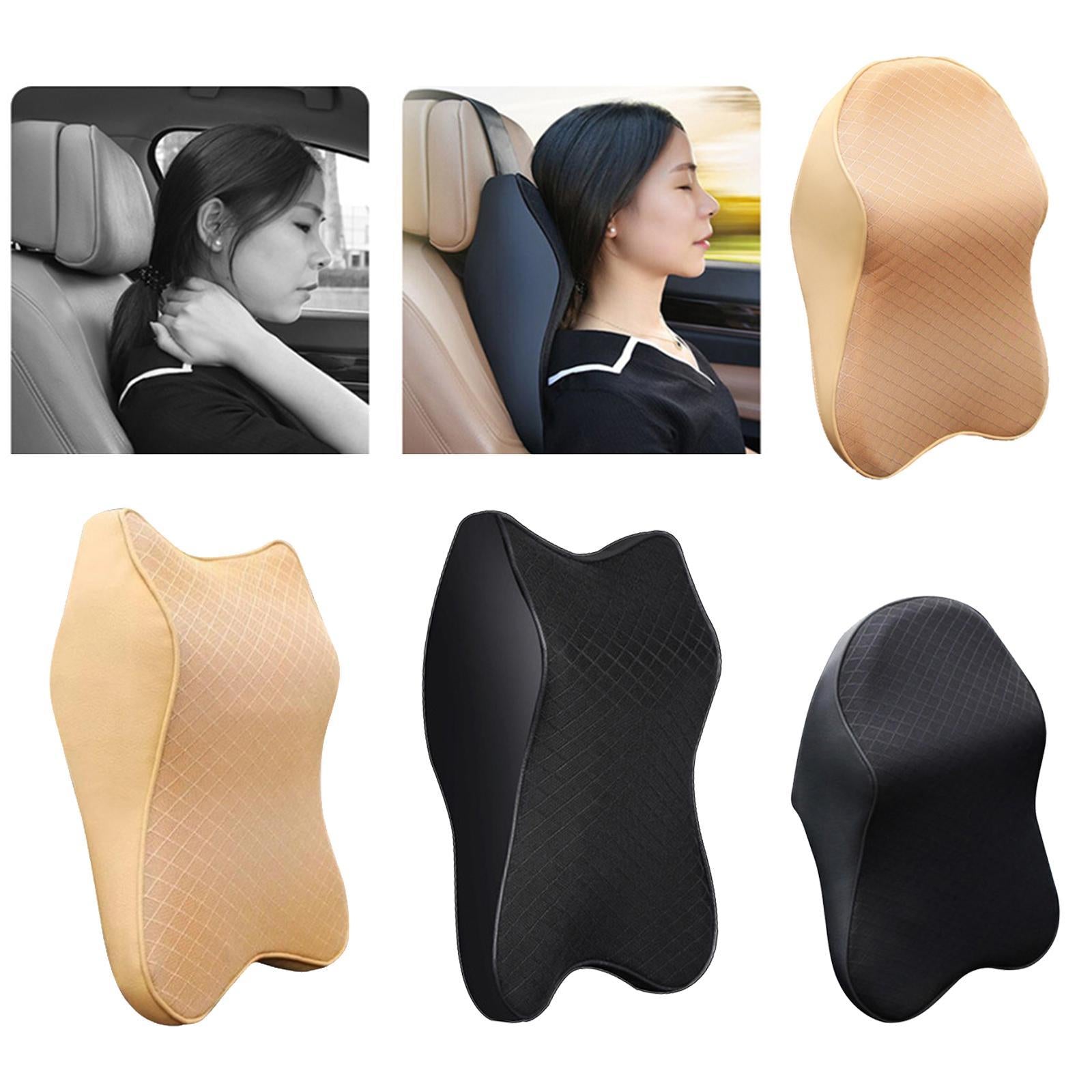 Car Neck Cushion for Driving Neck Pillow Headrest Cushion 3D Soft  Black L