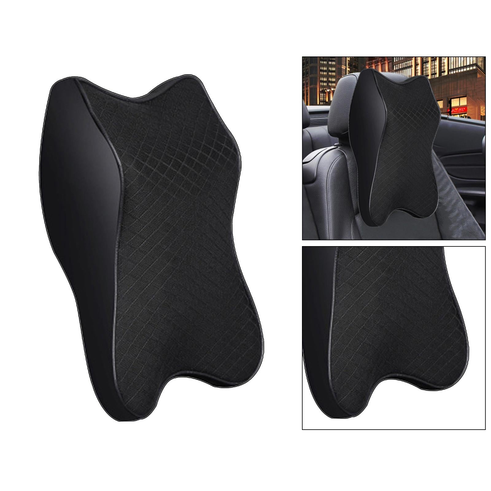 Car Neck Cushion for Driving Neck Pillow Headrest Cushion 3D Soft  Black L