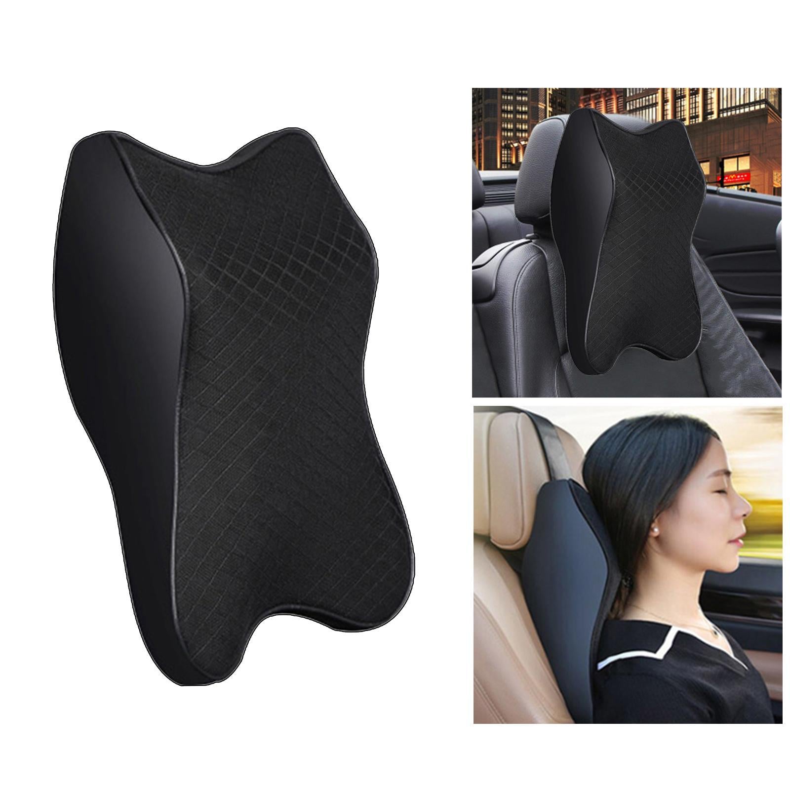 Car Neck Cushion for Driving Neck Pillow Headrest Cushion 3D Soft  Black L