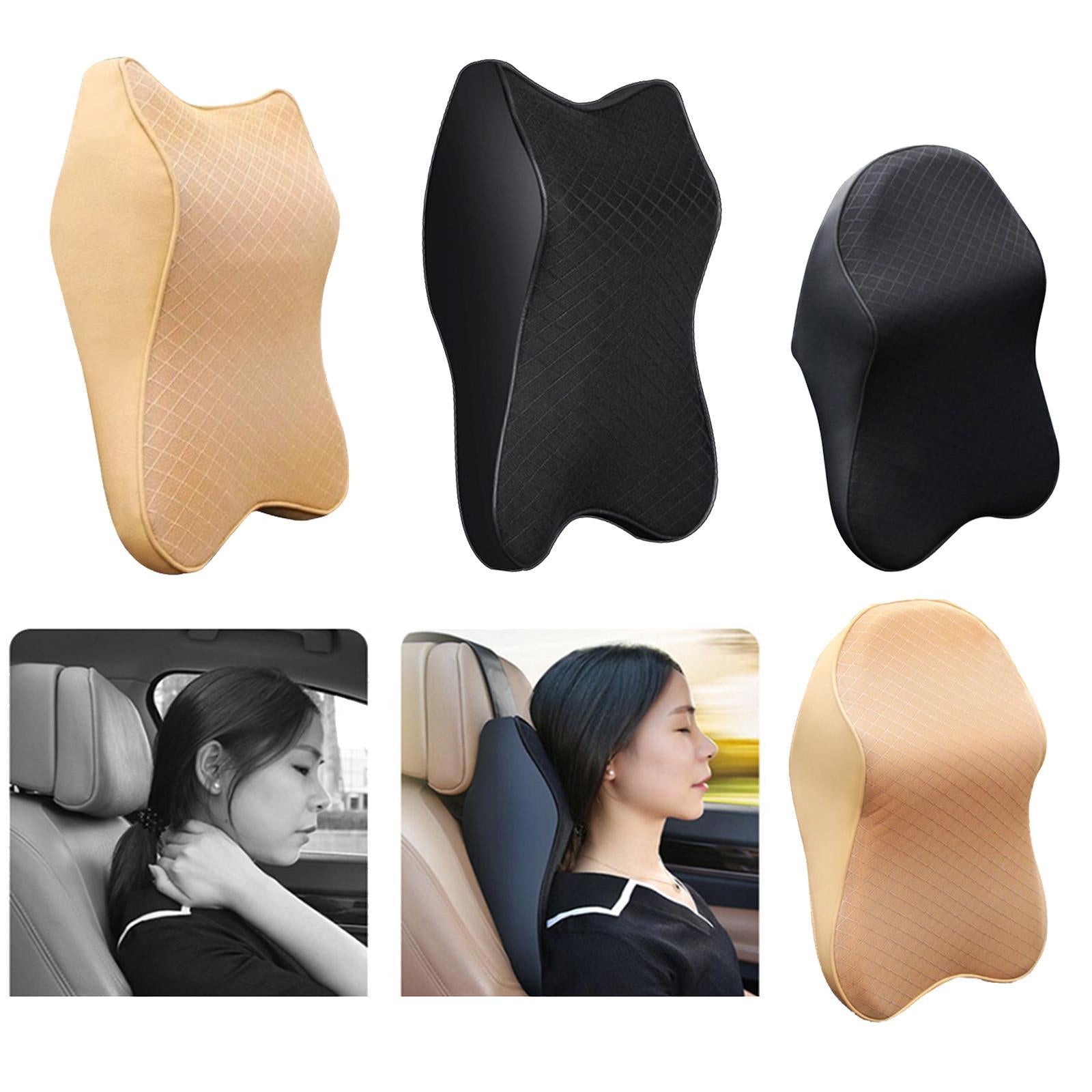 Car Neck Cushion for Driving Neck Pillow Headrest Cushion 3D Soft  Black L