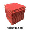 12pcs Acoustic Foam Panel KTV Office Sound Proof Wedge Sound Absorption red