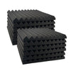 12pcs Acoustic Foam Panel KTV Office Sound Proof Wedge Sound Absorption black