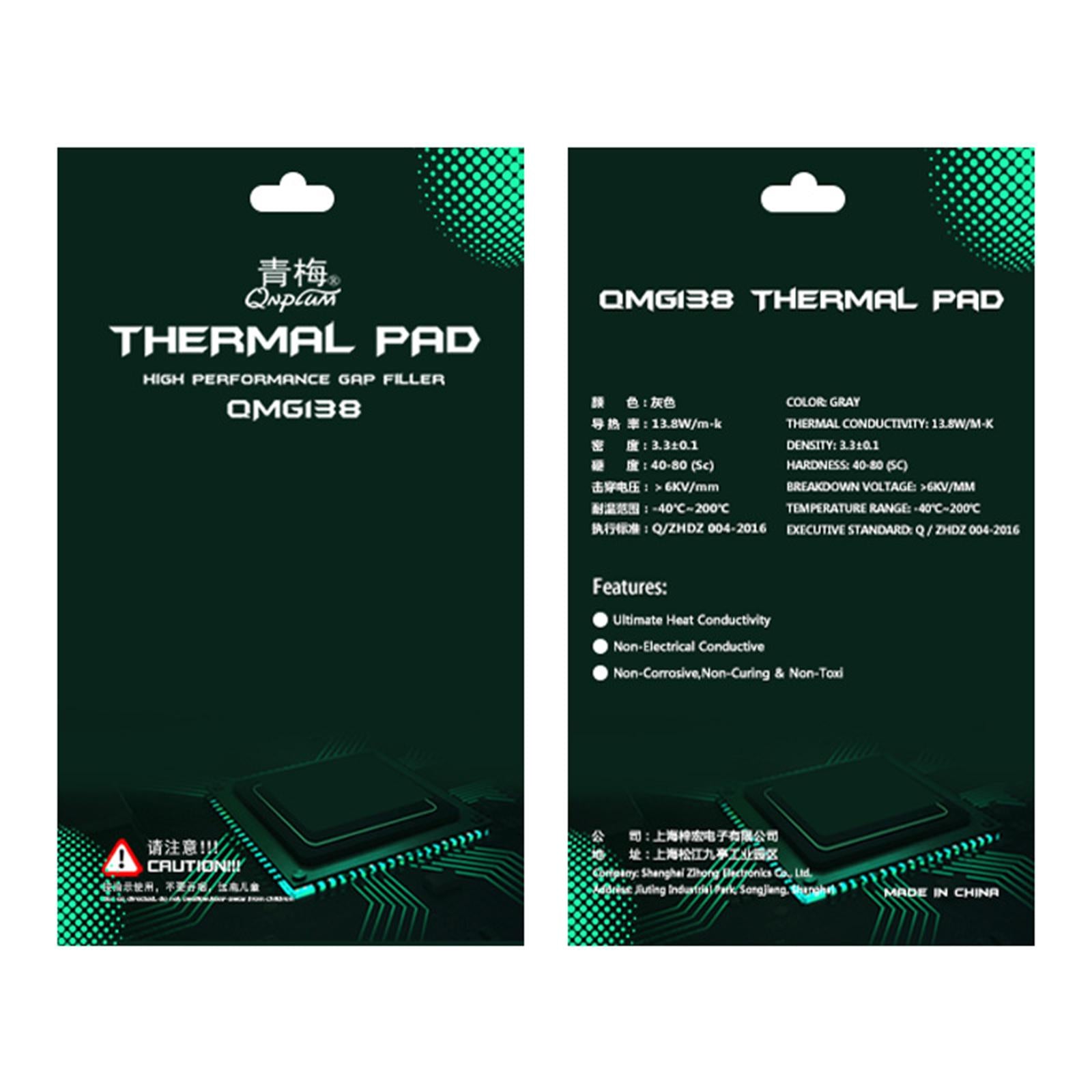 Silicone Thermal Pad 13.8 W/mK for CPU Coolers LED Cooler 40x40x3.0mm