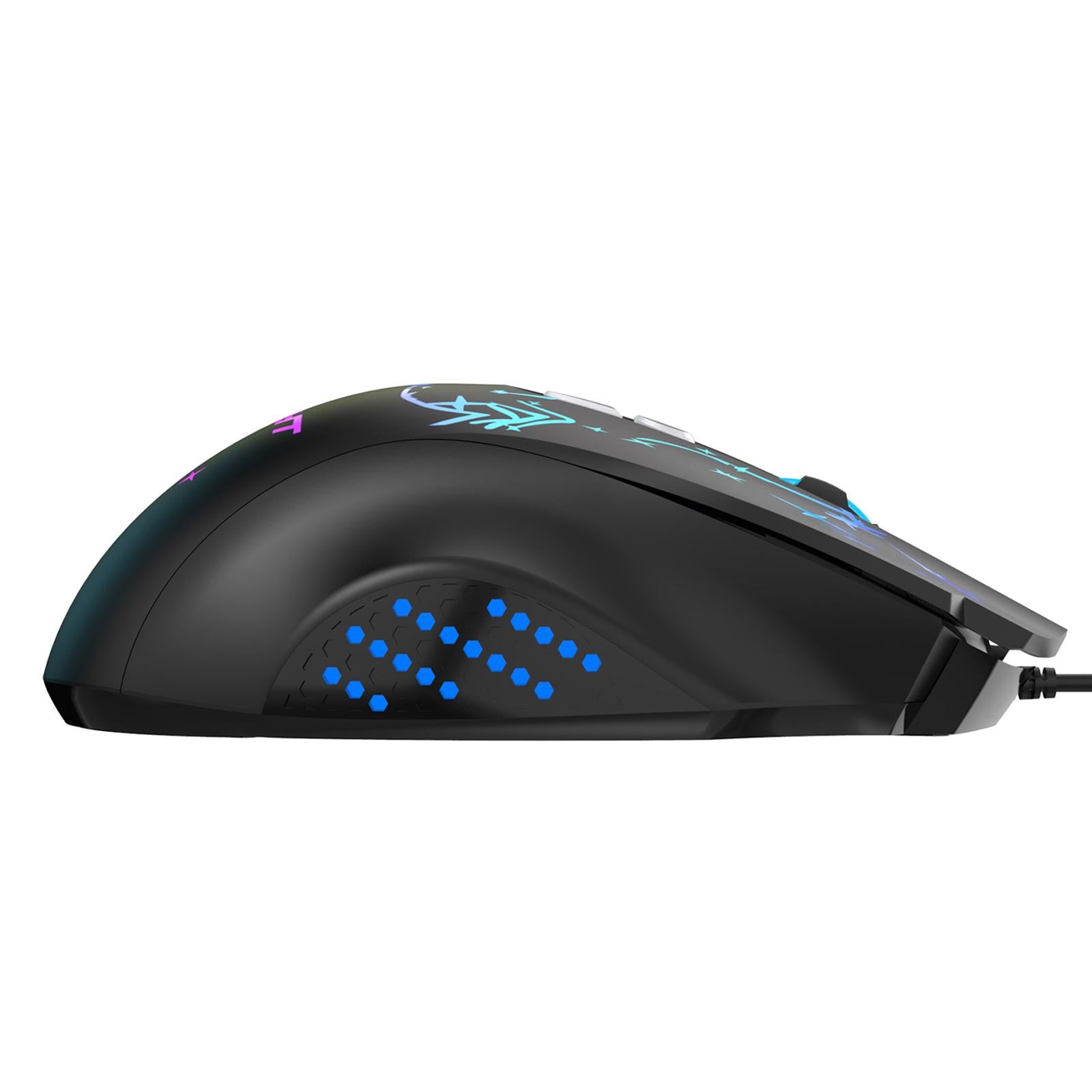 PC RGB Wired Gaming Mouse 6400 DPI Gamer Mice for Home Office Comfortable