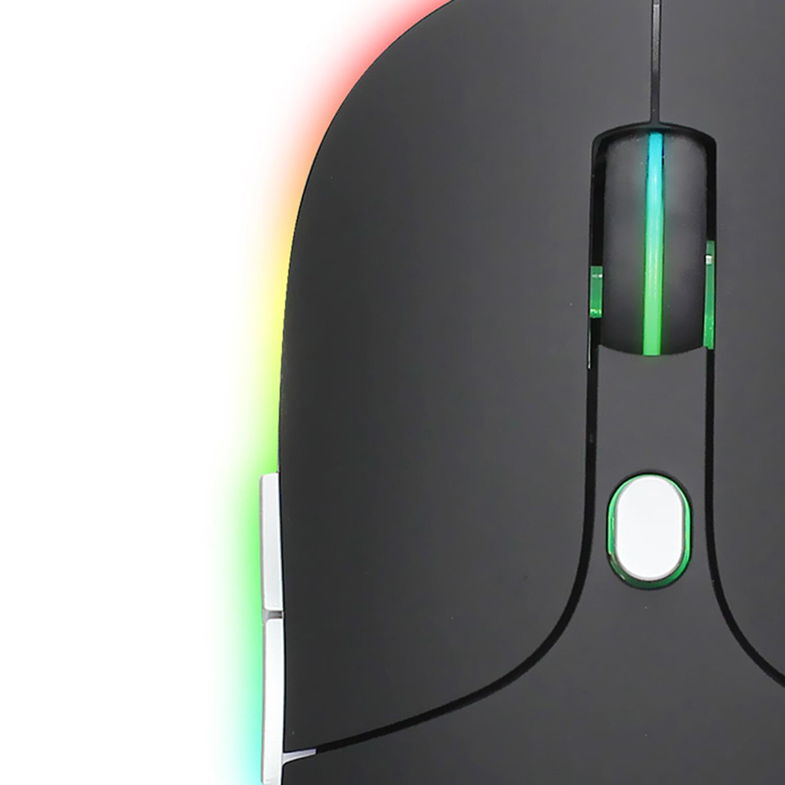 RGB Backlit Wired Gaming Mouse 3200 DPI Mice with Side Buttons Comfortable