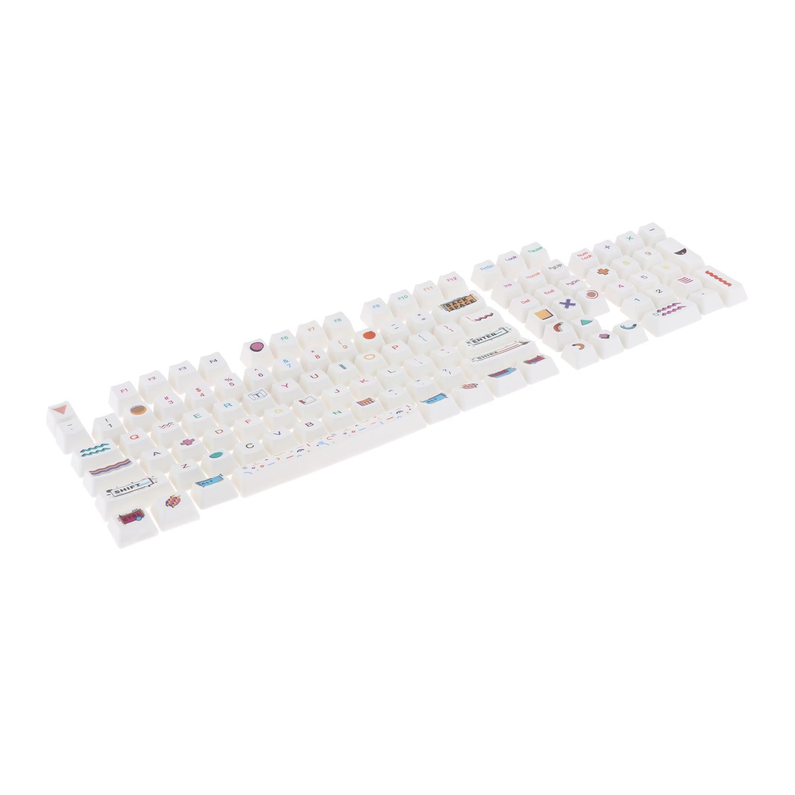 108 Keys PBT Keycaps OEM Profile Suitable for Any Size Mechanical Keyboard Memphis R2