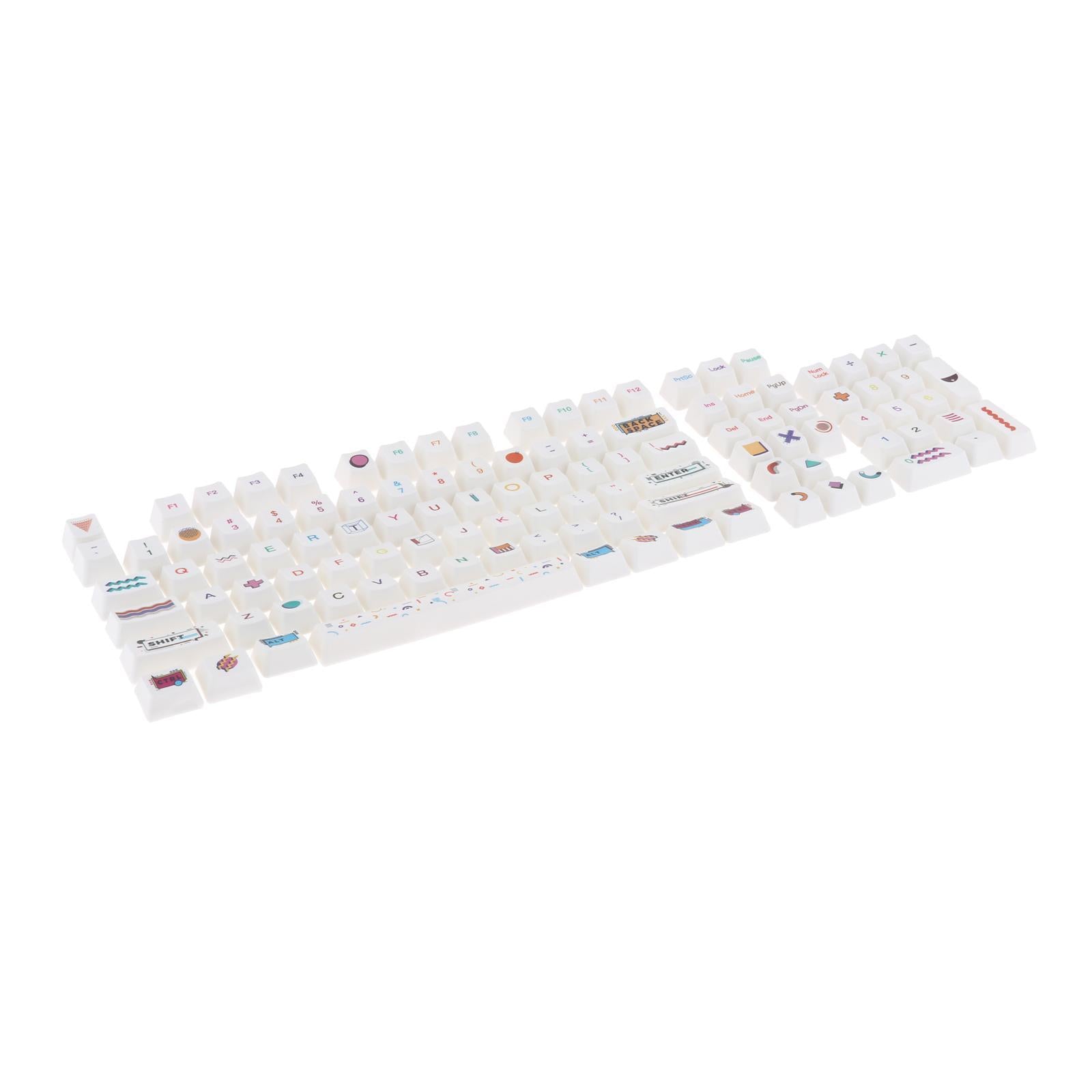 108 Keys PBT Keycaps OEM Profile Suitable for Any Size Mechanical Keyboard Memphis R2