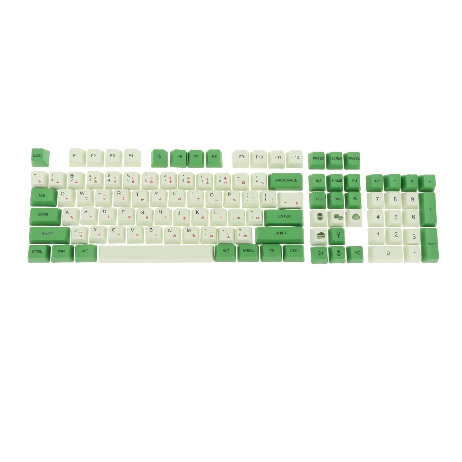 108 Keys PBT Keycaps OEM Profile Suitable for Any Size Mechanical Keyboard Matcha