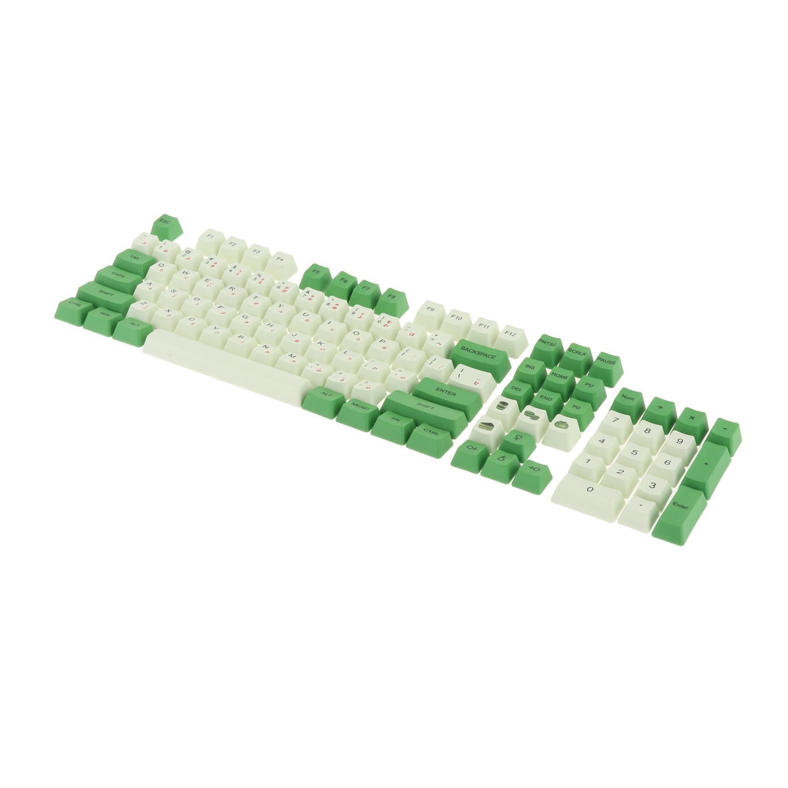 108 Keys PBT Keycaps OEM Profile Suitable for Any Size Mechanical Keyboard Matcha