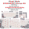 108 Keys PBT Keycaps OEM Profile Suitable for Any Size Mechanical Keyboard Pixel Game