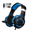 Over Ear Gaming Headset with MIC Earpiece 3.5mm Interface Blue