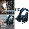 Over Ear Gaming Headset with MIC Earpiece 3.5mm Interface Blue