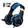 Over Ear Gaming Headset with MIC Earpiece 3.5mm Interface Blue